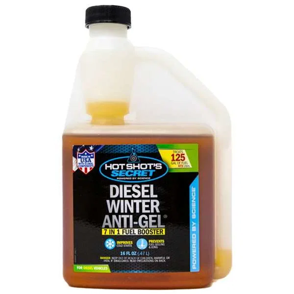 P403316ZS – HOT SHOTS Fuel Additive, Fuel Line Antifreeze For Diesel Treats Up To 125 Gallons 16 Ounce Squeeze Bottle...